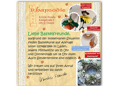 Rhapsodie Bastelplan Fruehjahr 2020